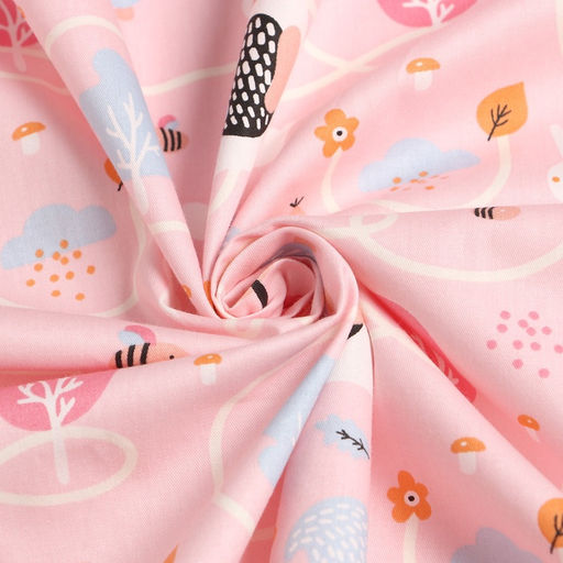 Цена за 150 шт. Ткань Сатин «Сказочный лес», ш.160 см, 100% хлопок, 160 г/м²