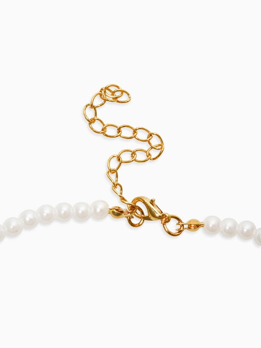 Комплект детский «Выбражулька. Тюльпаны и жемчуг», 2 предмета: бусы, браслет, бело-розовый