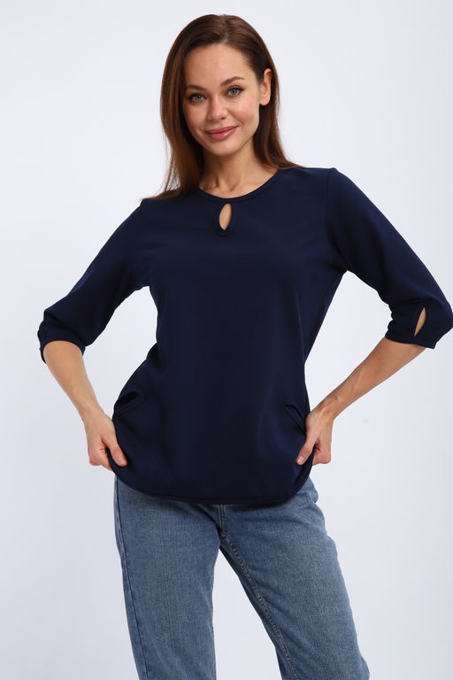 Кофта женская из футера 2-н Анфиса индиго