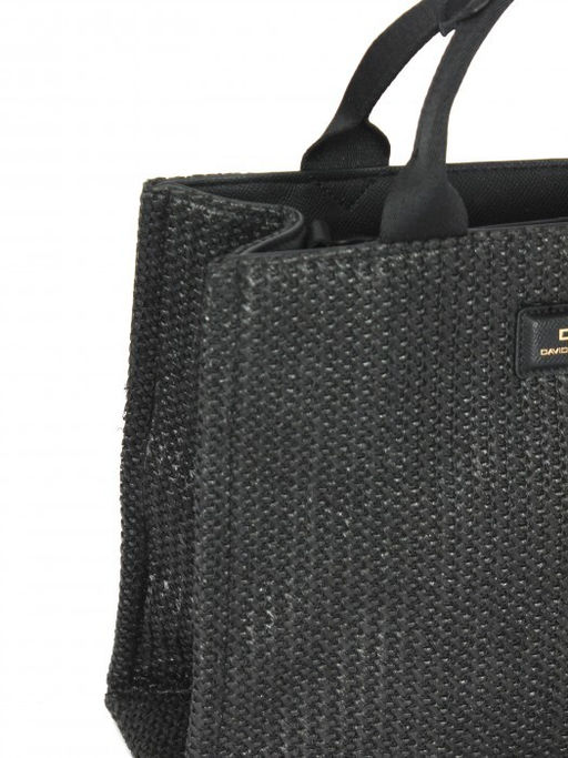 Сумка женская иск/кожа+текстиль DJ-CM 7531-BLACK, 1отд, плечевой ремень, черный SALE 264416 - Adelia фото 4