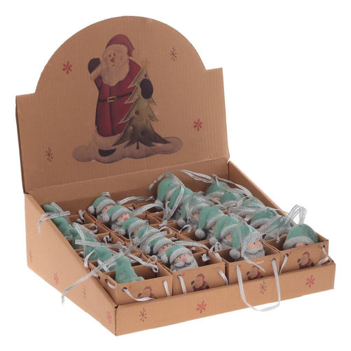 Фигурка декоративная "Снеговик" / "Дед Мороз" (блок 24шт), L4 W3 H7 см, 4в.