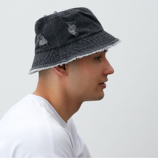 Панама унисекс MINAKU джинсовая, чёрная, размер 56-58