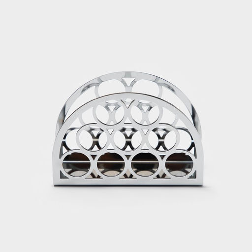 Салфетница Доляна «Кольца», 13×4×9 см, хромированная