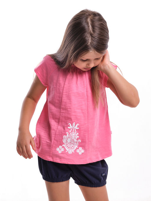 Футболка для девочки	 UD 1743 розовый - Mini maxi фото 3