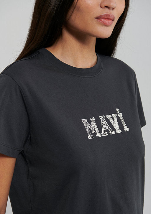 Mavi Bask?l? Gri Tisort  фото 6