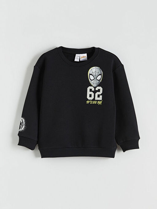 Spider-Man Bask?l? Erkek ?ocuk Kal?n Sweatshirt ve E?ofman Alt?