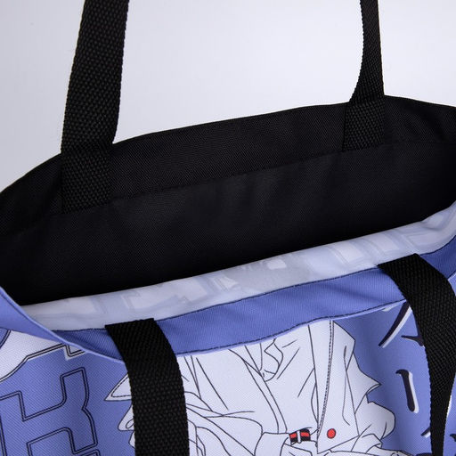 Сумка-шопер без застёжки, цвет сиреневый/чёрный - Nazamok фото 9