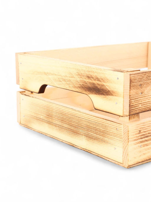 Подарочный ящик, 25×22×9 см, деревянный, обожжённое дерево