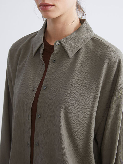 Dokulu Oversize Kad?n G?mlek