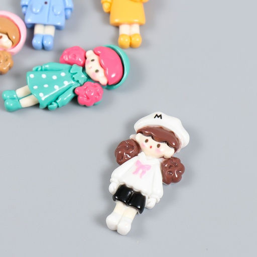 Декор для творчества пластик «Малышка нарядная» набор 5 шт. 3.5×1.9 см