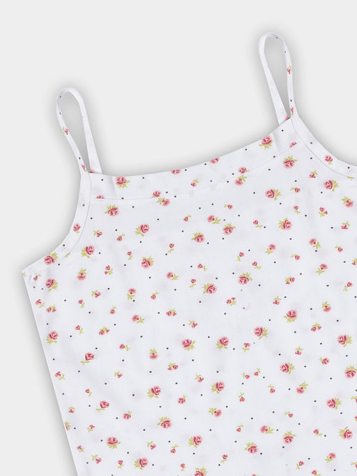 Топ для девочек белый с цветочным принтом - Mark formelle фото 3