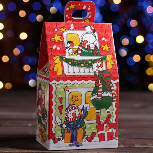 Цена за 5 шт. Подарочная коробка Домик снеговиков, 9,1 х 7 х 15,7 см - Simaland фото 2