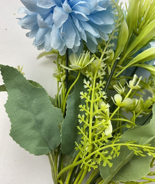 Хризантема персиковая букет 4головы 35см с зеленью - Aopen фото 2