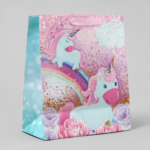 Цена за 2 шт. Пакет подарочный ламинированный, упаковка, «Розовые мечты», ML 23 х 27 х 11.5 см