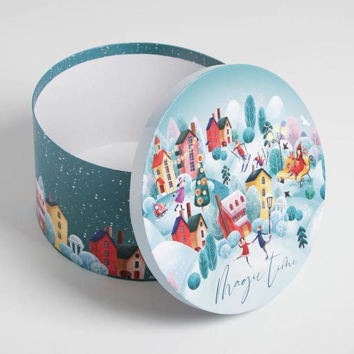 Набор коробок круглых 3 в 1 Magic time, 18 18 13 см, 20 20 14.5 см, 25 25 15 см - Дарите счастье фото 4