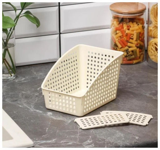 Органайзер Лофт с перегородками широкий 180х135х120мм (слоновая кость) 672026 Виолет  фото 4