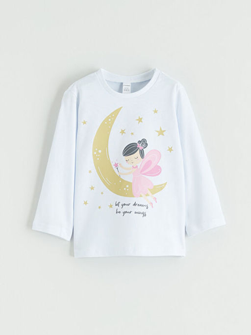 Bask?l? K?z ?ocuk Pijama Tak?m?