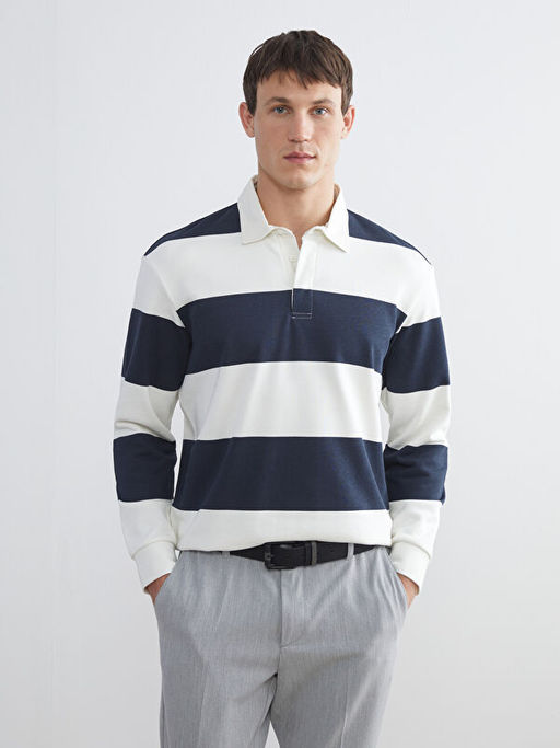 Polo Yaka Erkek Sweatshirt