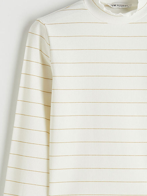 F?rf?rl? Dik Yaka ?izgili Kad?n Body