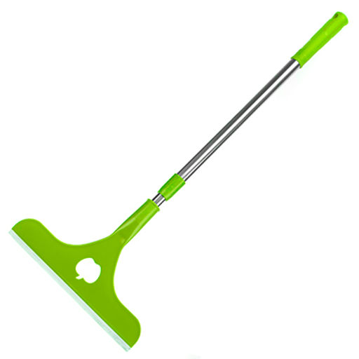 Склиз для окон "Яблочко" 24см длина 17,5см пластм., раздвижная ручка из нержавеющей стали 43-68см, цвета микс (Китай)