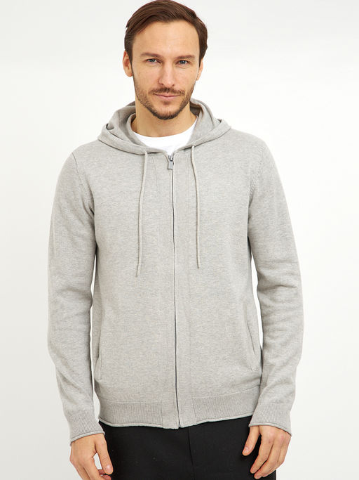 кардиган мужской хлопковый на молнии и с капюшоном - Glenfield фото 6
