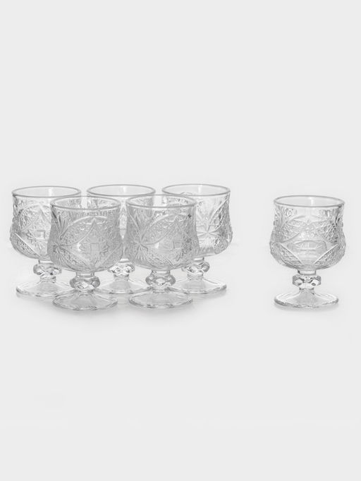 Рюмки Доляна «Застолье», 50 мл, 5×7 см, набор 6 шт., стекло, прозрачные