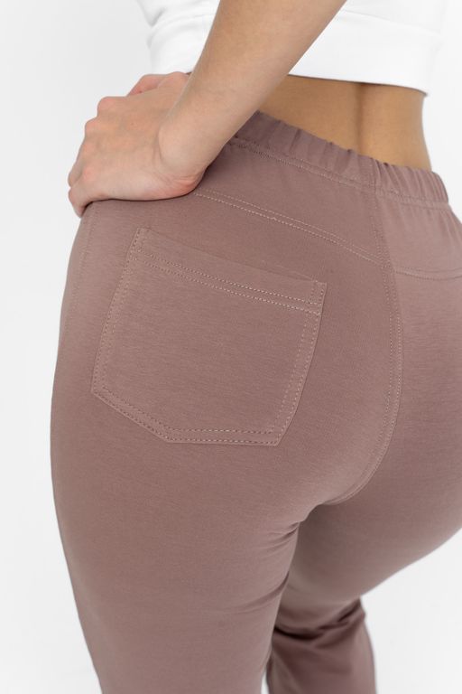 Брюки из мягкого хлопкового футера, комфортная резинка на талии - Solo mio фото 6