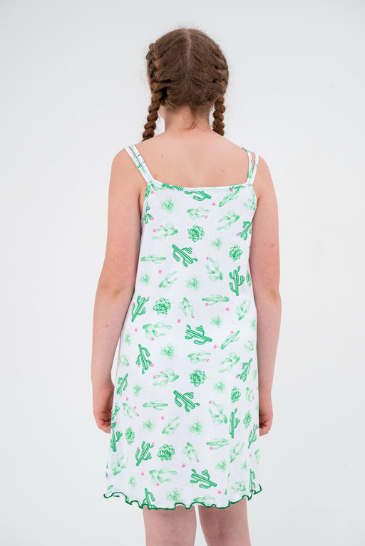 Ночная сорочка детская из кулирки Оливия кактус - Амадэль фото 6