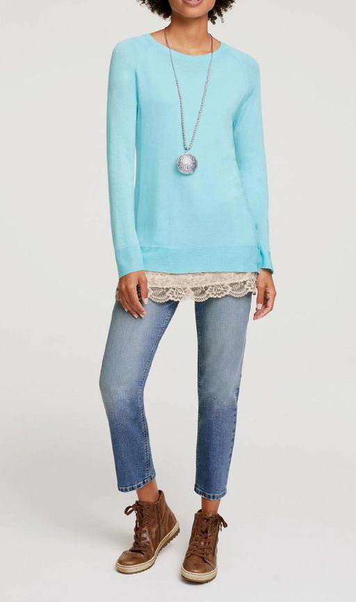 Пуловер, бирюзовый - Linea tesini фото 5