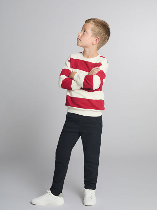 Beli Lastikli Slim Fit Erkek ?ocuk Jean Pantolon