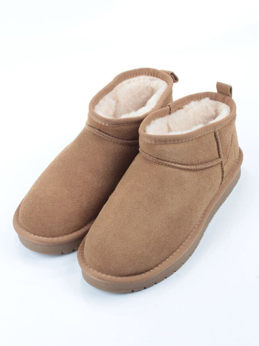 04-PF8300-2 LT. BROWN Угги женские (натуральная замша, 100% шерсть)