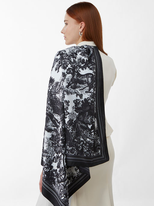 Большой, мягкий, тонкий и очень нежный платок с рисунком - Tantino фото 6