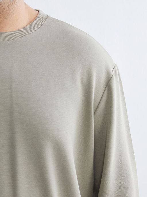 Bisiklet Yaka Erkek Sweatshirt