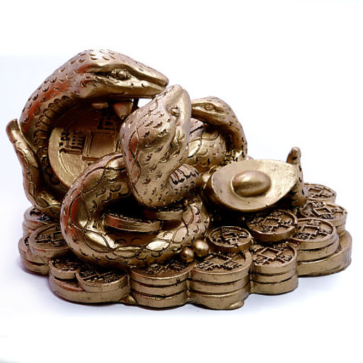 Змеи на монетах 6см-10см под бронзу оберег на процветание и защиту
