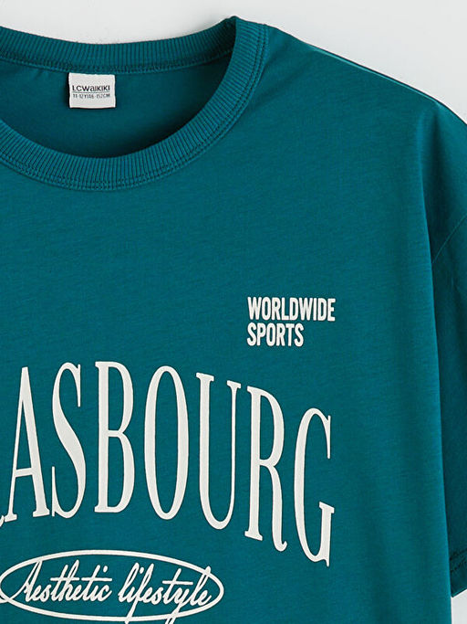 Bisiklet Yaka Strasbourg Bask?l? Erkek ?ocuk Ti??rt