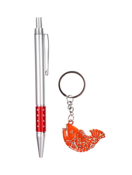 Набор подарочный 2 в 1, ручка, брелок, МИКС