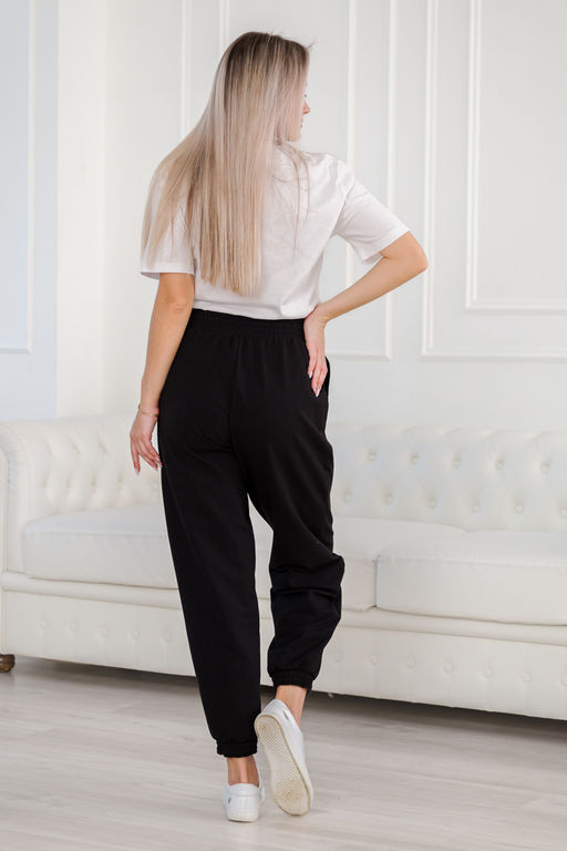 Брюки женские из футера Забава черный