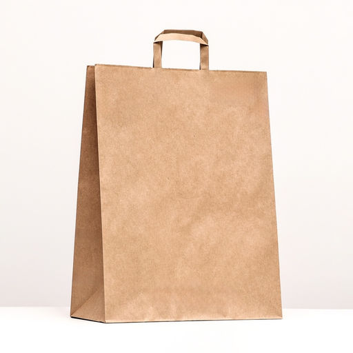 Цена за 20 шт. Пакет крафт без печати, плоская ручка 35 х 15 х 45 см - Simaland фото 2