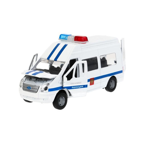 Машина металл свет-звук Ford Transit 13 см, двери, багаж., инерц.,