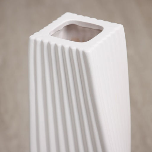 Ваза напольная «Теренс», h=58 см, керамика, белая