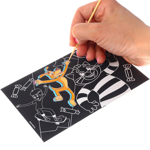 Цена за 3 шт. Гравюра детская, 2 штуки, со стекой, Простоквашино