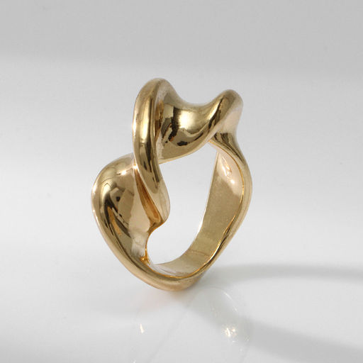 Кольцо металл Тренд перекрученное, цвет золото, размер 18 - Qf фото 2