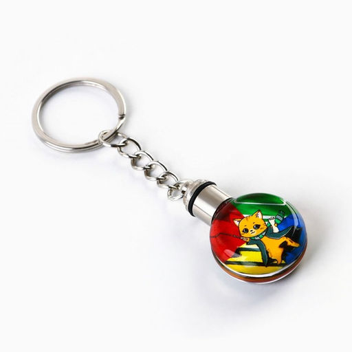 Брелок для ключей с фонариком «Кот», 4 х 2 см