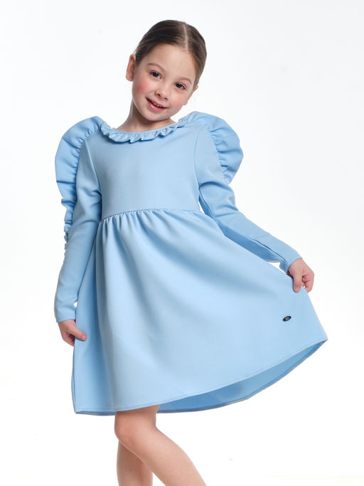 Оригинальное нарядное платье с длинными рукавами UD 6968 голубой - Mini maxi фото 7