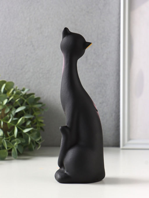 Фигура "Кошка Итальянка" бабочки, 21 см, чёрный