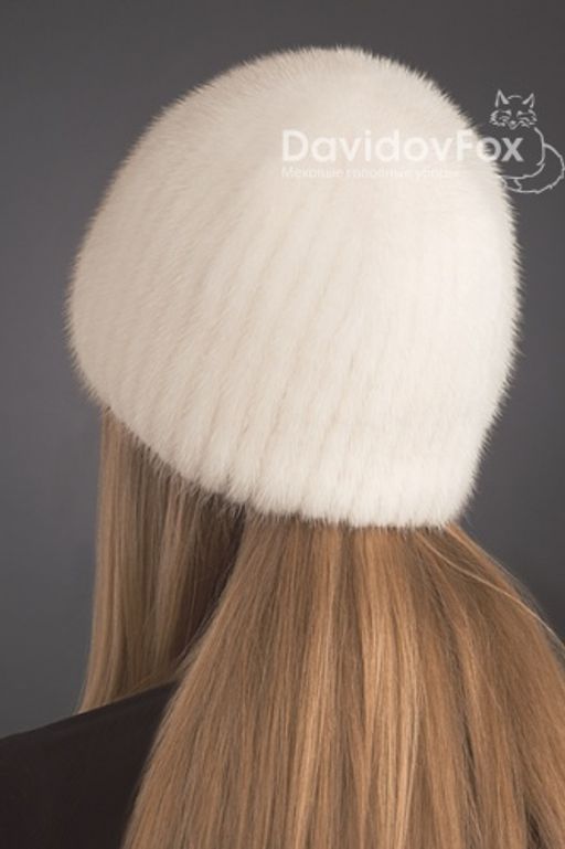 Шапка Сноп норка орнамент жемчуг