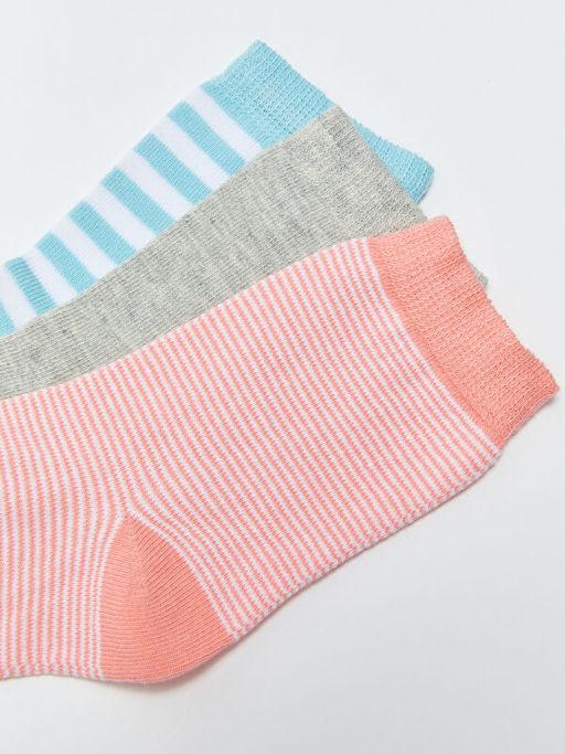 ?izgili K?z ?ocuk Soket ?orap 3l? - Waikiki фото 3