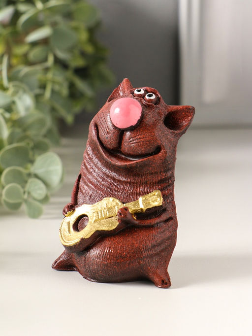 Фигурка «Кот с гитарой», 8.5×5.5×4 см, МИКС
