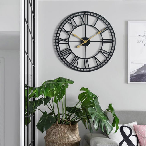 Часы настенные интерьерные, серия: Лофт, дискретный ход, d=60 см, чёрные, от батарейки 1×АА