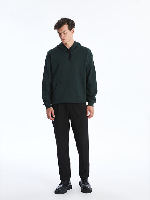 Uzun Kollu Erkek Kal?n Hoodie